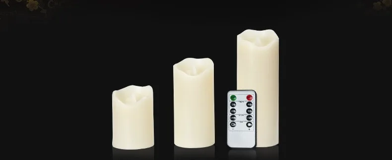 battery operated flameless christmas led lights candles real wax  with remote control/LED candle light