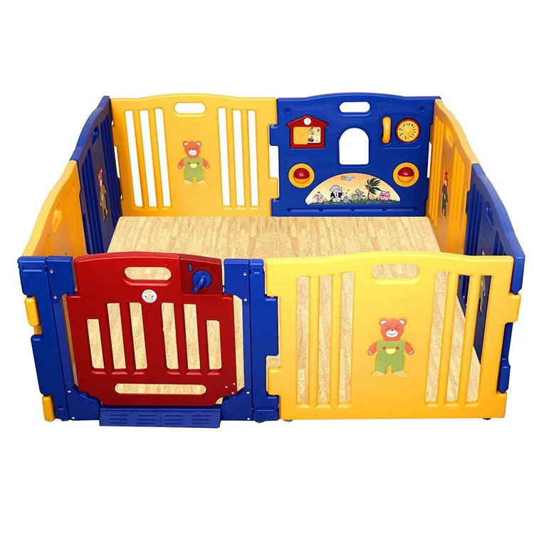 Colorful Indoor Plastic Kids Soft Play Area Pen Fence