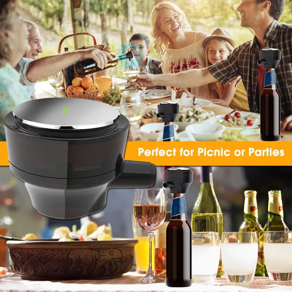 
Electric Wine Aerator Sonic Decanter Uses Sound Waves To Creating The Perfect Beer Head Fit For Cans And Bottles Beer Foam Maker 