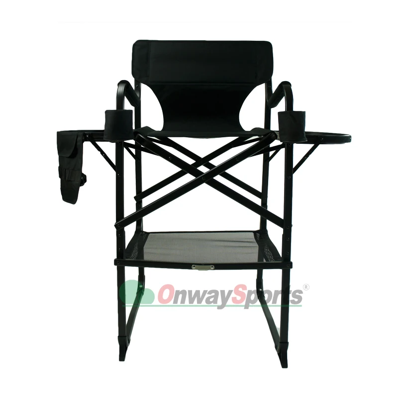 Onwaysports Black Folding Portable Make Up Chair Professional Custom Aluminium Makeup Artist Chair