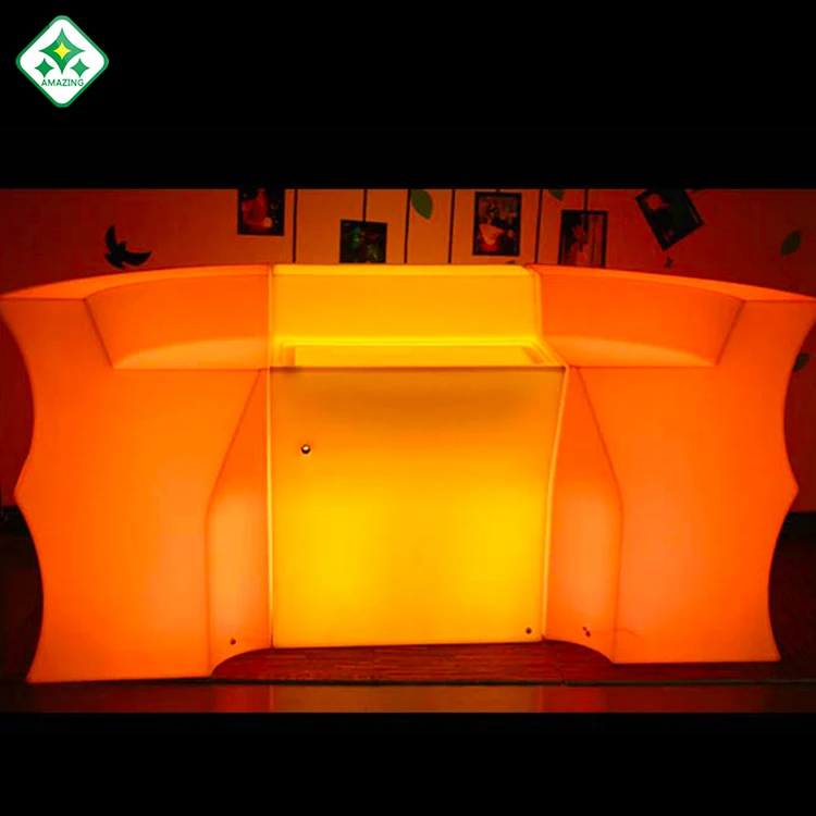 
Luminous Color Change Illuminated LED Bar Counter/ Hot Sell LED BarCounter/ LED Outdoor Lawn Use Bar Counter 