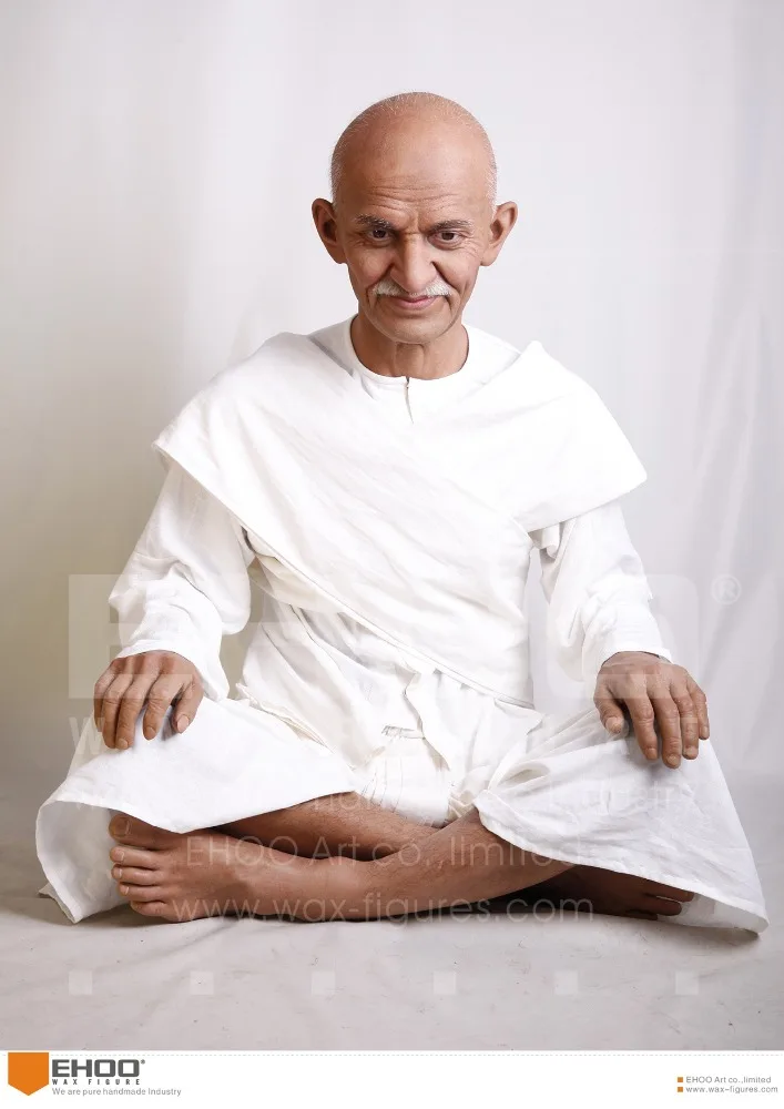 Indian Famous Politician Gandhi Life Size Celebrity Wax Figure for Sale