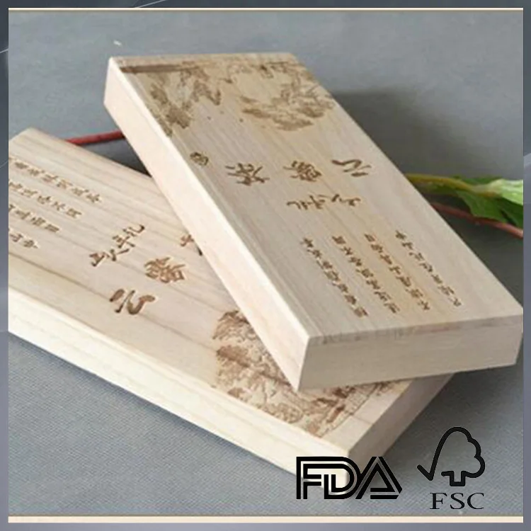 custom natural unfinished wooden tea box wooden gift box