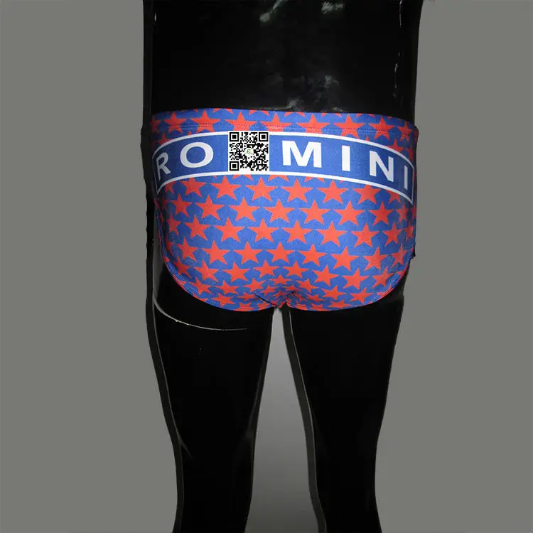 Custom Sublimation Print Men Swim Brief Sexy Drawstring Swimming Swimwear For Mens