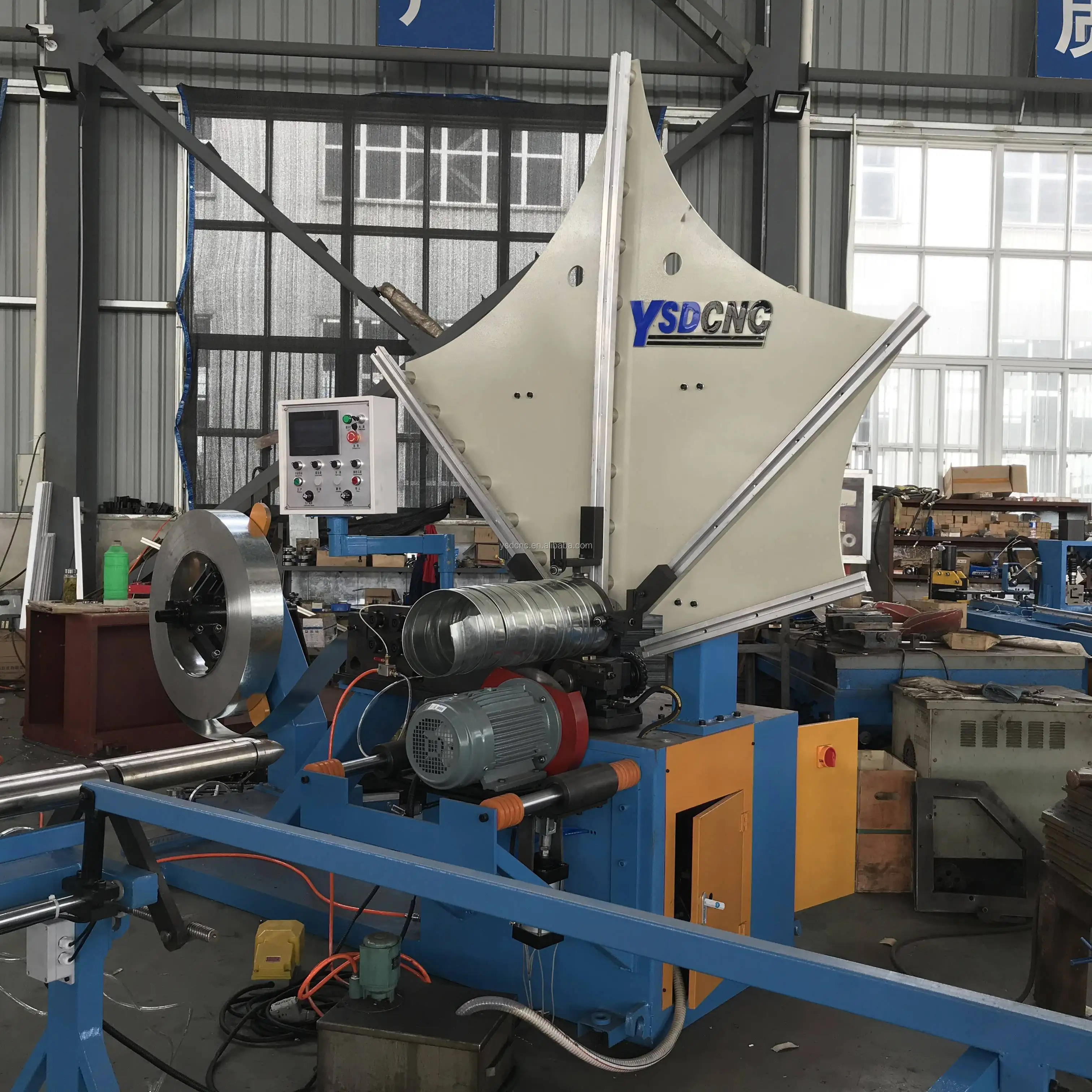 YSD-85/1500 China Supplier duct hvac automatic spiral duct making machine