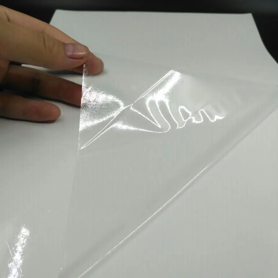 A4 Waterproof printable glossy clear destructible eggshell sticker vinyl paper