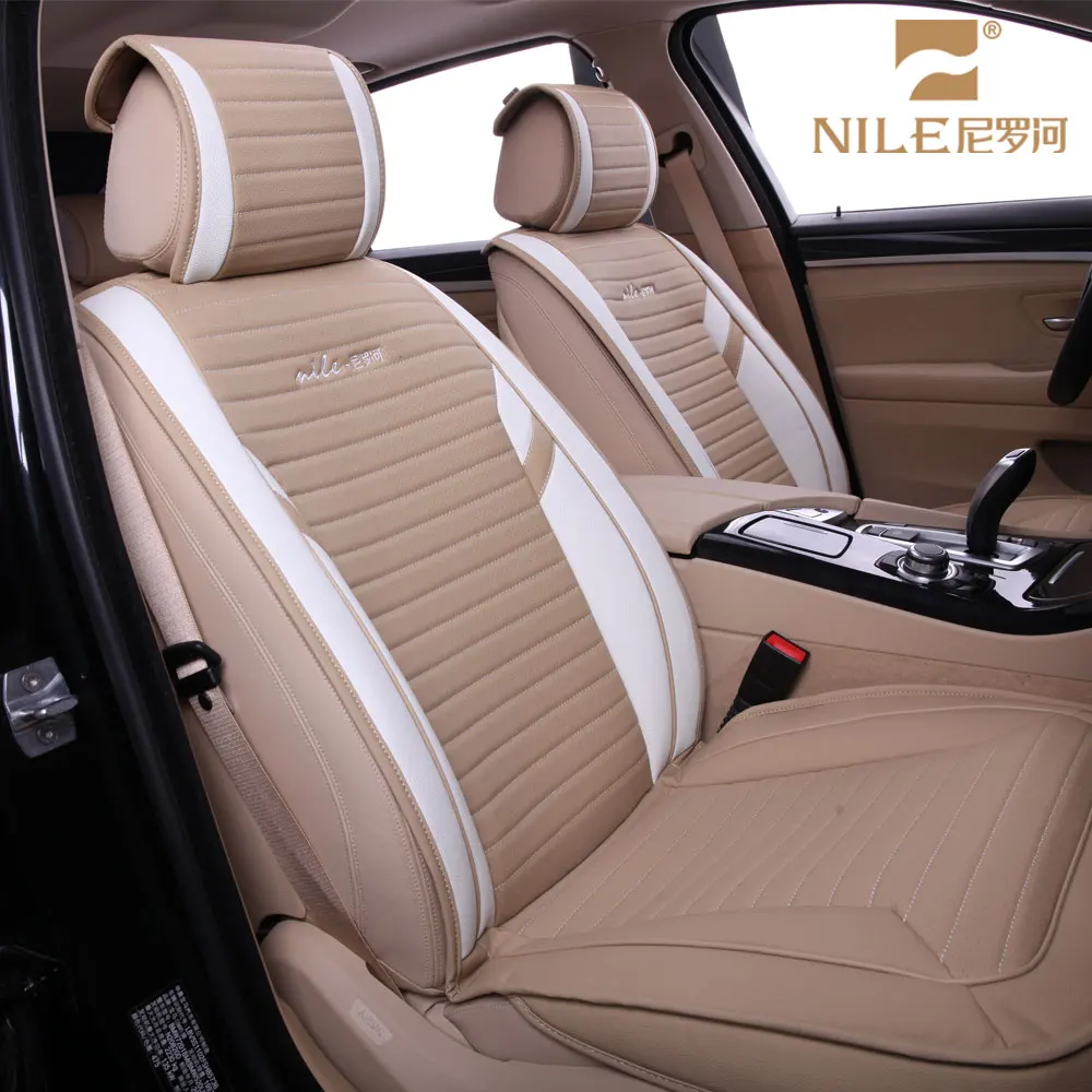 Stylish orange breathable cars seat cushion leather covers for car seat