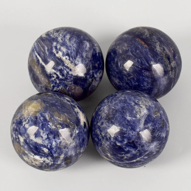 Natural quartz sphere healing blue-veins stone  ball Rock stone sphere