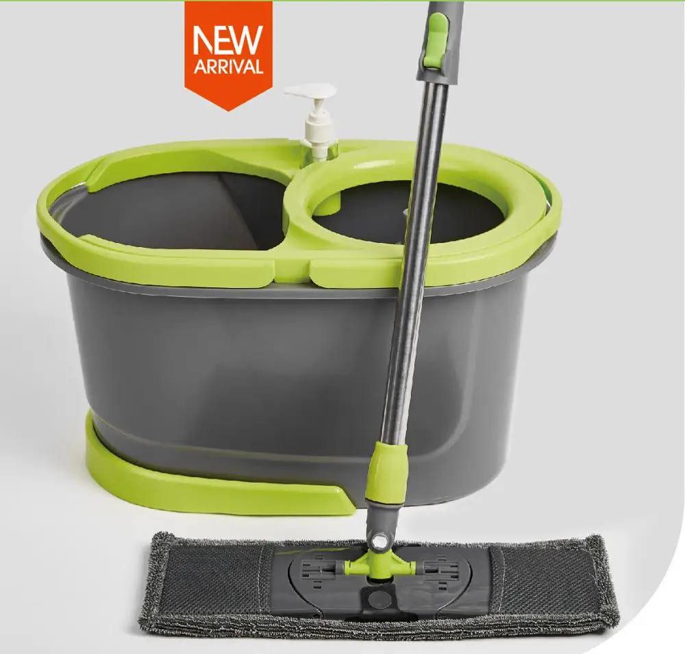 2 Mopheads Best Selling Floor Cleaning Rectangle Mop With Double Separating Bucket