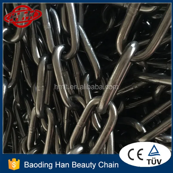 heavy duty black iron link chain