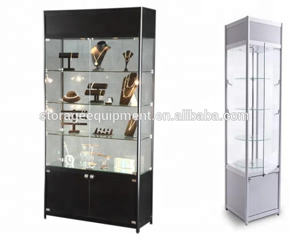 HANG wall mounted led display cabinets with glass door