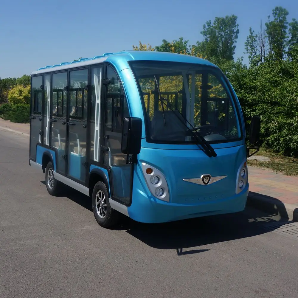 Battery 4 wheels electric vehicle buses with doors