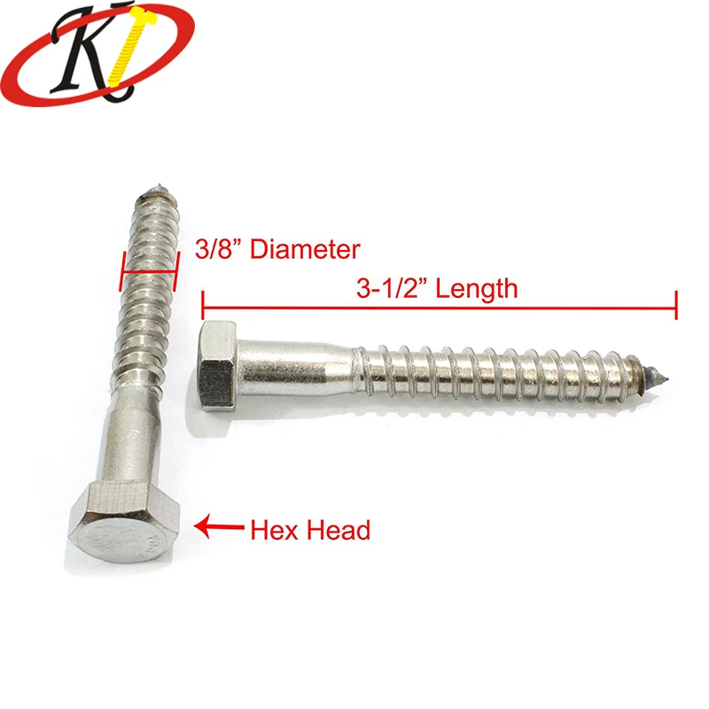 Chinese manufacturer Oukailuo High quality 3/8 x 3-1/2 Hex Lag Bolt Screws for wholesale