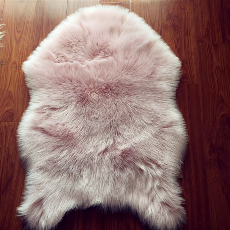 60x90cm Oeko-Texstandard modern artificial sheepskin rug for living room