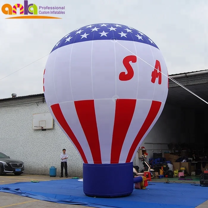 High quality inflatable ground balloon/hot air balloon with stripe for sale