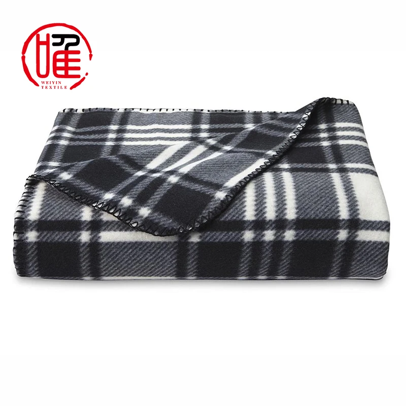 Luxury Thickened Plaid Dyed Soft Warm Fluffy Fuzzy Couch Throw Mink Soft Polar Fleece Throw Blanket Wholesale