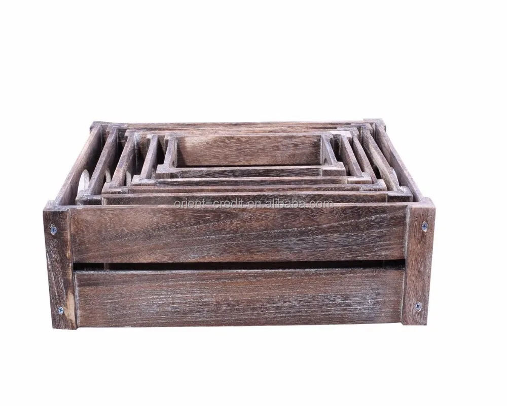 Hot Sale Wholesale Factory Price Natural Wood Box Fruit Crate Wooden Vegetable Crates / Storage Crates/wooden Box