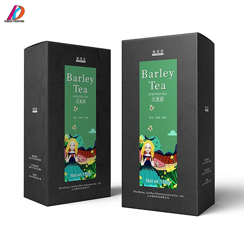 Food grade foldable packaging paper box for tea