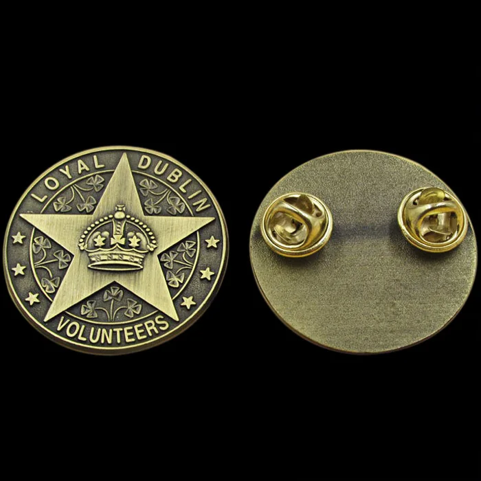 antique gold/antique silver/antique bronze pin in any size