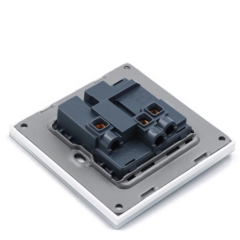 Luxury Glass Panel Indicator Switch Electrical Universal Wall Socket Outlet Plugs