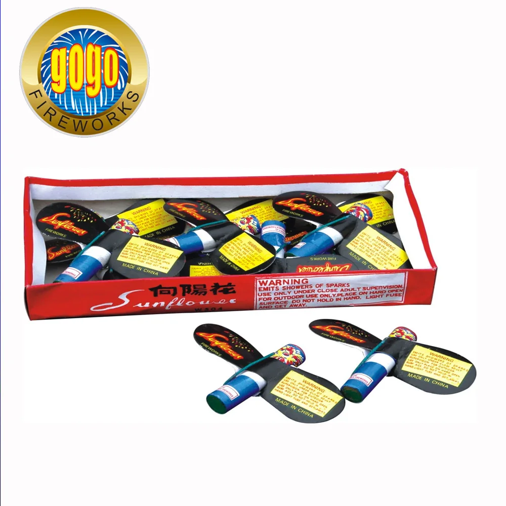 W504S Подсолнух (маленький) Летающая Новинка фейерверк счастливый Крытый Пожарник для продажи упаковка 24/10/12