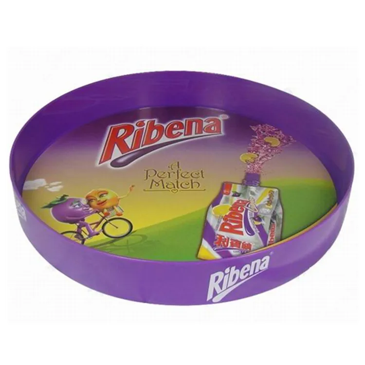 Wholesale Dia. 35cm round plastic  anti slip bar tray (35*5cm)