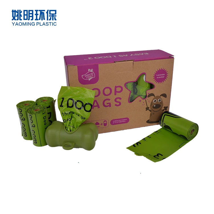 Silicone Trash Waste Dispenser Felt Holder Hand Free Carrier Unscented Dog Poop Bags unscented dog