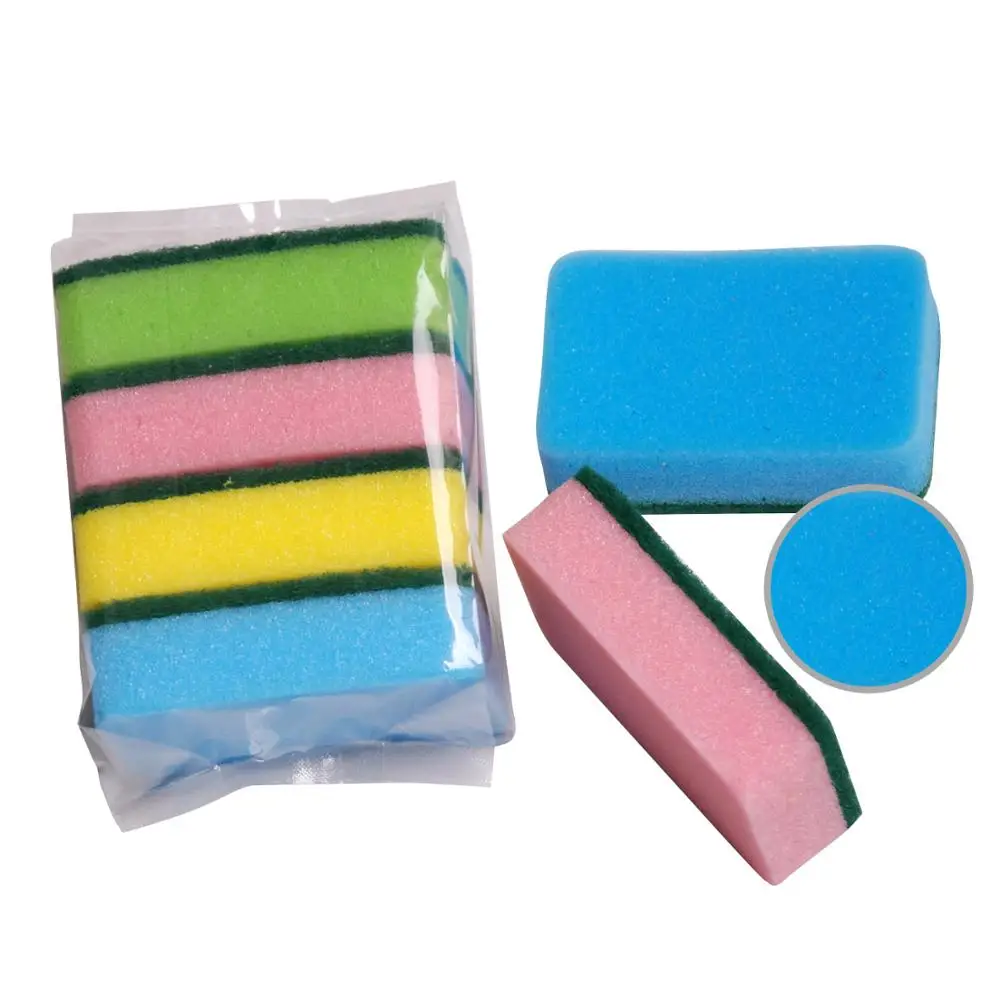 
custom Household Cleaning kitchen Scouring Pad Sponge Dishwashing Sponges 