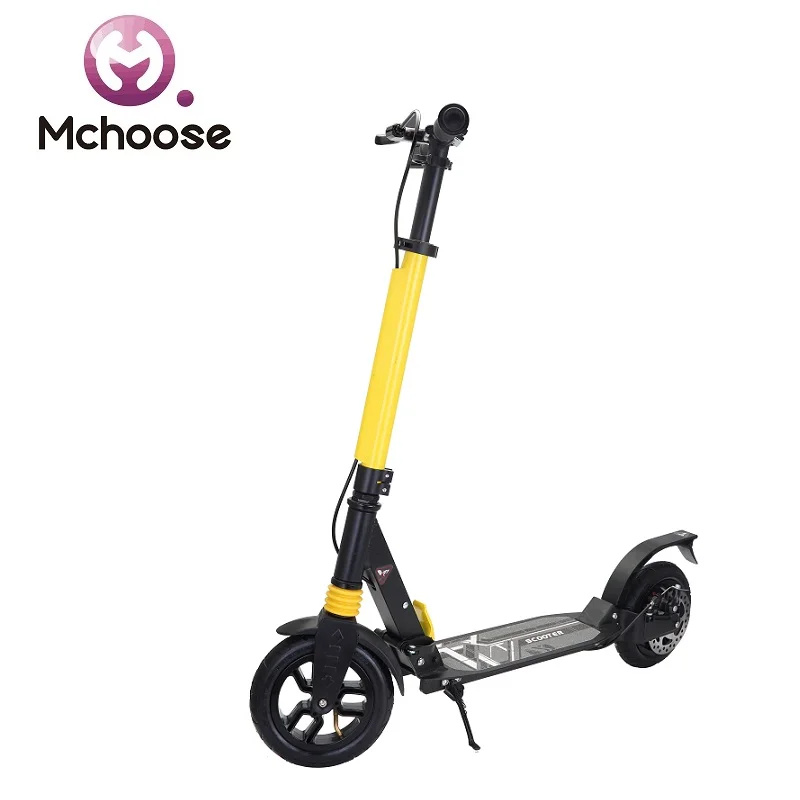 Aluminum Rubber Air Wheel Folding Adult Kick Scooter With Double Suspension