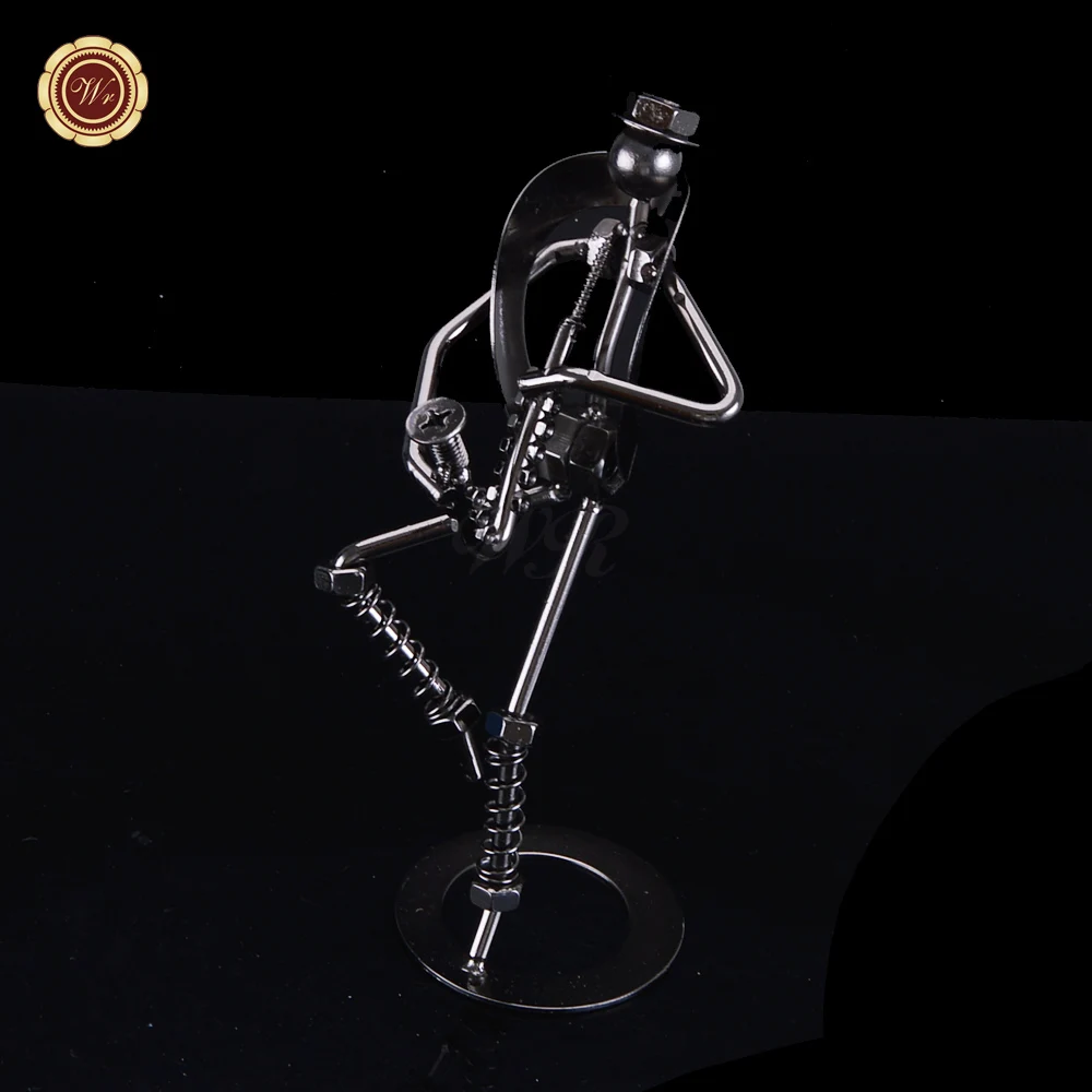 Mettle new arrival creative design metal iron craft guitar mini 3d iron man for sale