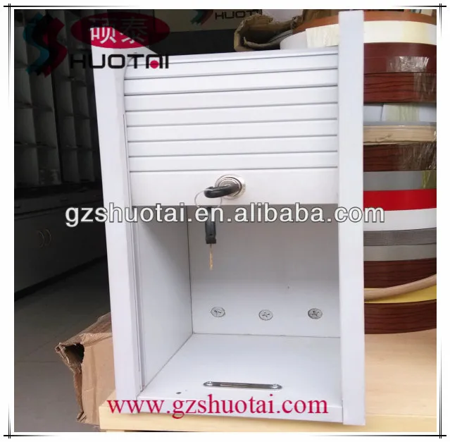 
wood grain 8*45mm Kitchen Cabinet PVC Rolling Shutter 