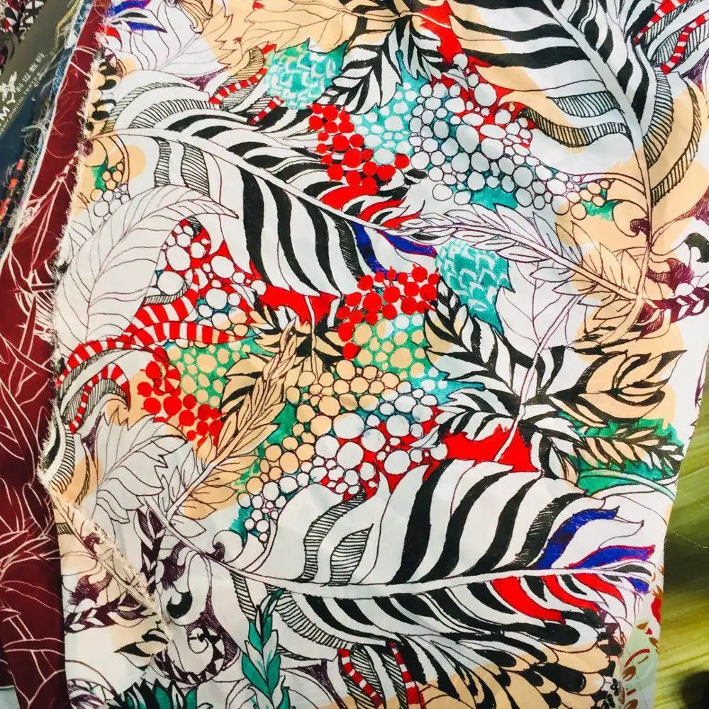 100% чистая шелковая ткань с цифровой печатью, индивидуальный дизайн, узор для одежды, платья