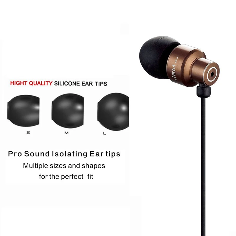 JBM MJ8600 Mobile headphones earphone Metal Earphone Noise isolating Earbud Professional In-Ear Earphone for phone MP3