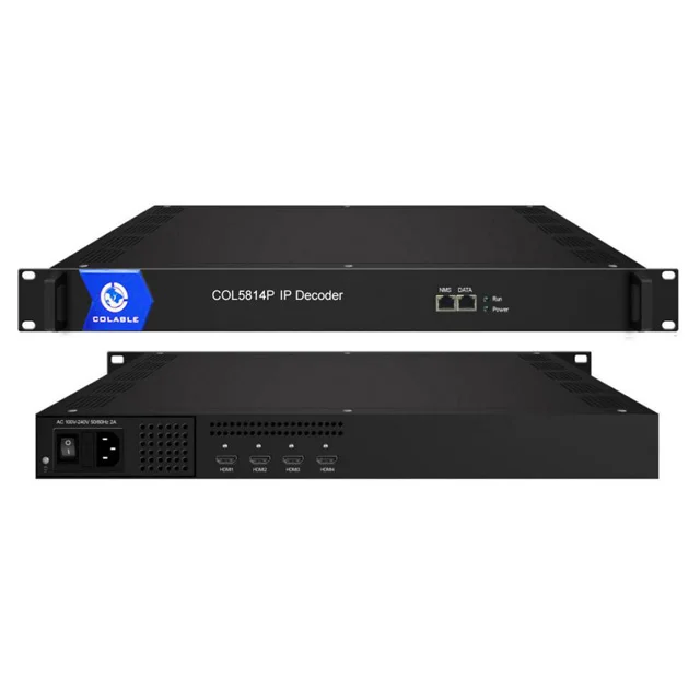 MPEG-2, MPEG-4 AVC/H.264, HEVC/H.265, AVS, AVS + IP HD аудио видео декодер с 8-канальный сетевой видеорегистратор COL5814P
