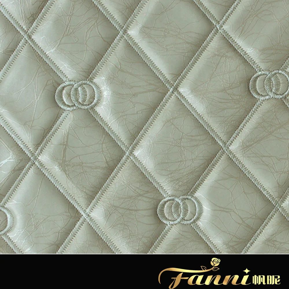 Soft Pack Leather Rexine For Decoration Fashion Design PVC Leather For TV Background Wall Wallpaper