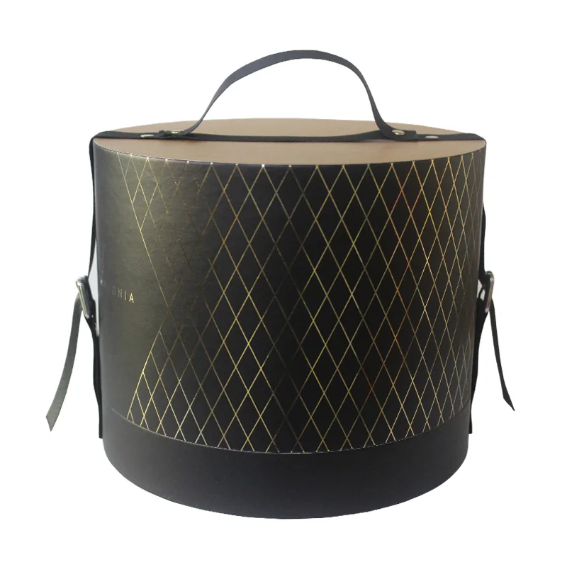 
Custom made luxurious wedding round cake box paper tube packaging for birthday cheese cake 