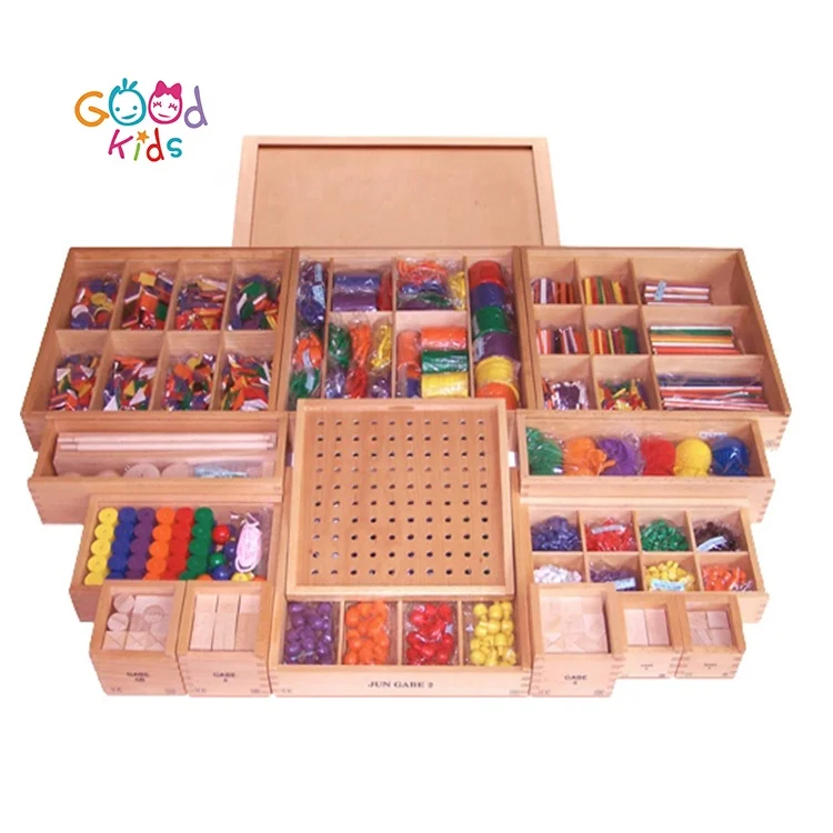 Wooden Educational Toys Kids Learning Material 15 PCS Froebel Gabe Toys