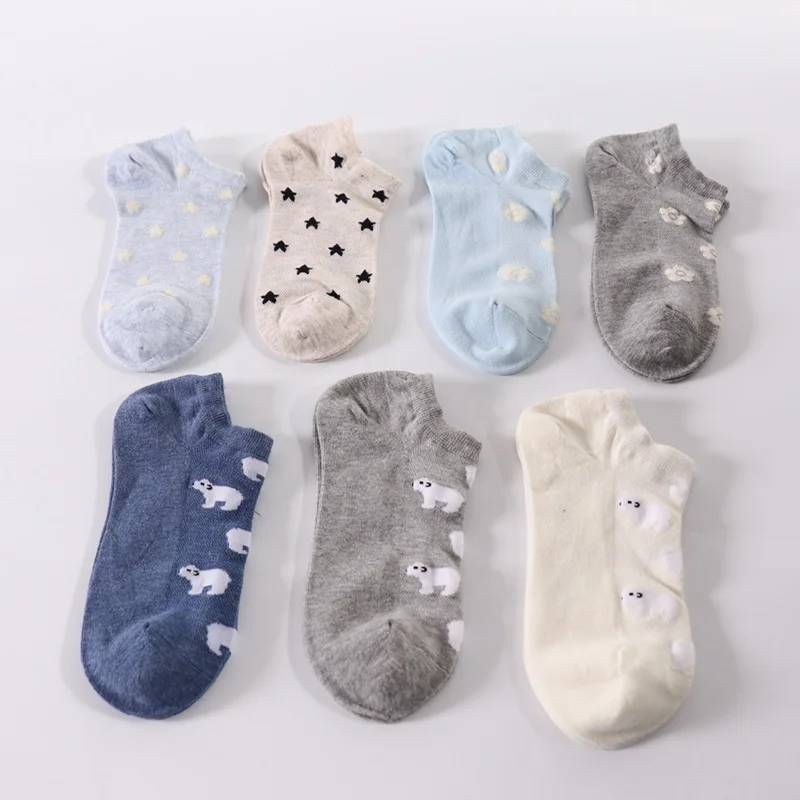 China factory cozy high quality jacquard lady cotton korean ankle woman socks
