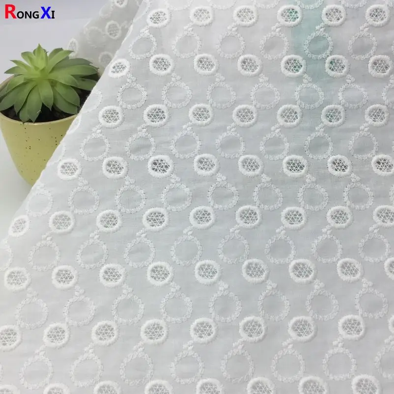 RXF0609 Brand New 100%  swiss voile lace Cotton Embroidered Fabric