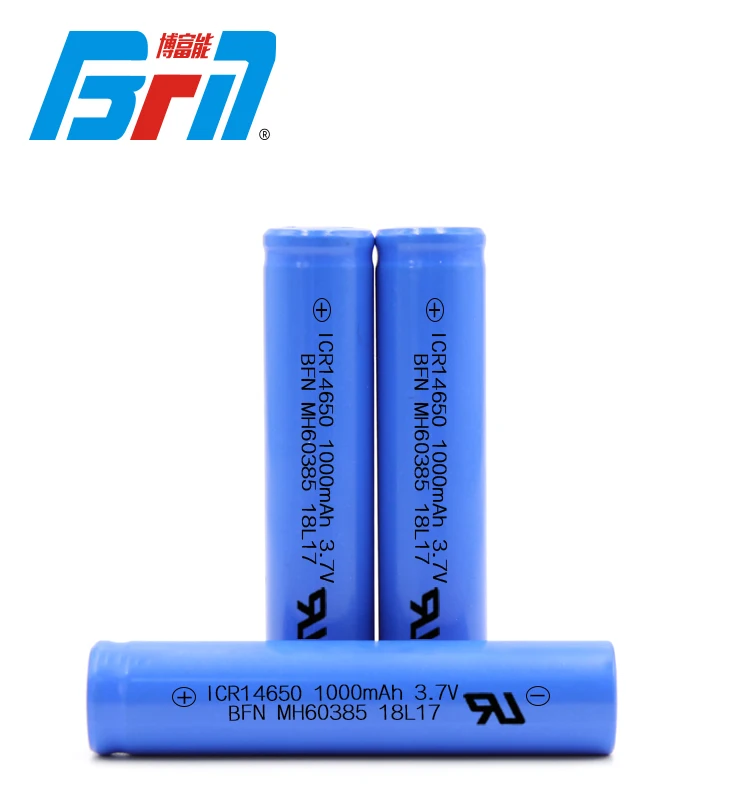 rechargeable battery manufacturer li-ion 14650 3.7V 1000mAh cylinder battery