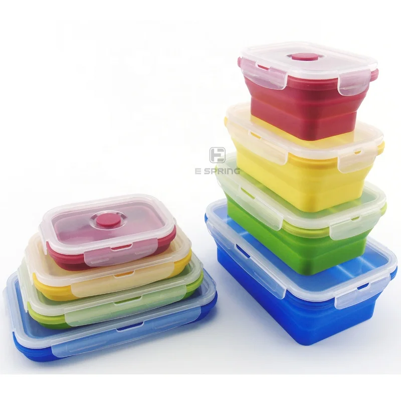 School Storage Kids Lunch Box Lunch Collapsible Food Folding Storage Boxes & Bins,storage Boxes & Bins Food Container Free