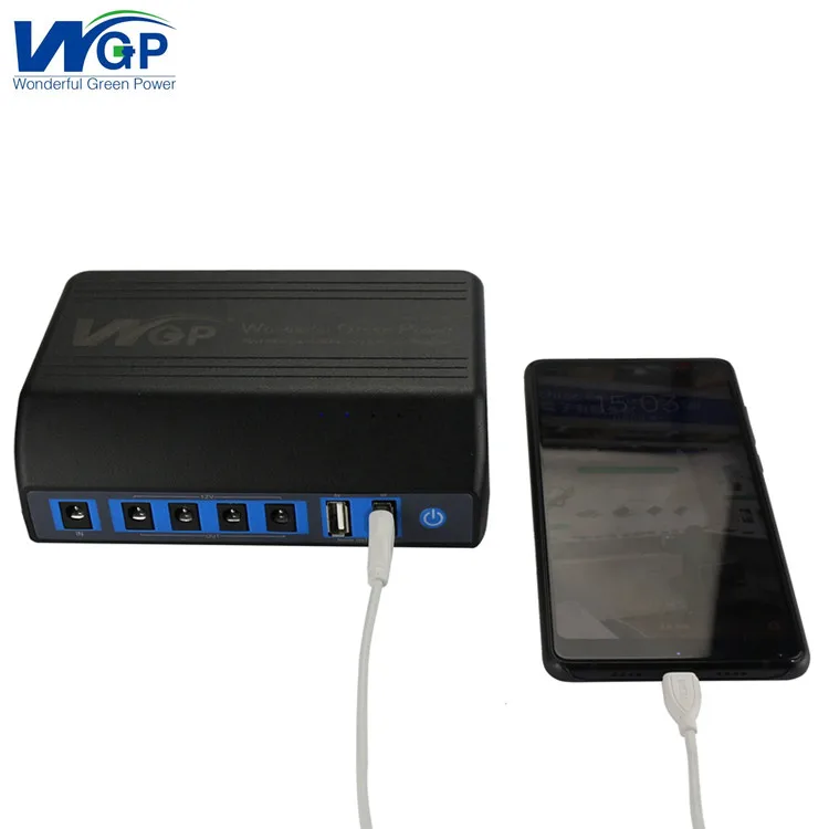 18650 rechargeable battery powered 3 pieces led lights charging power bank station