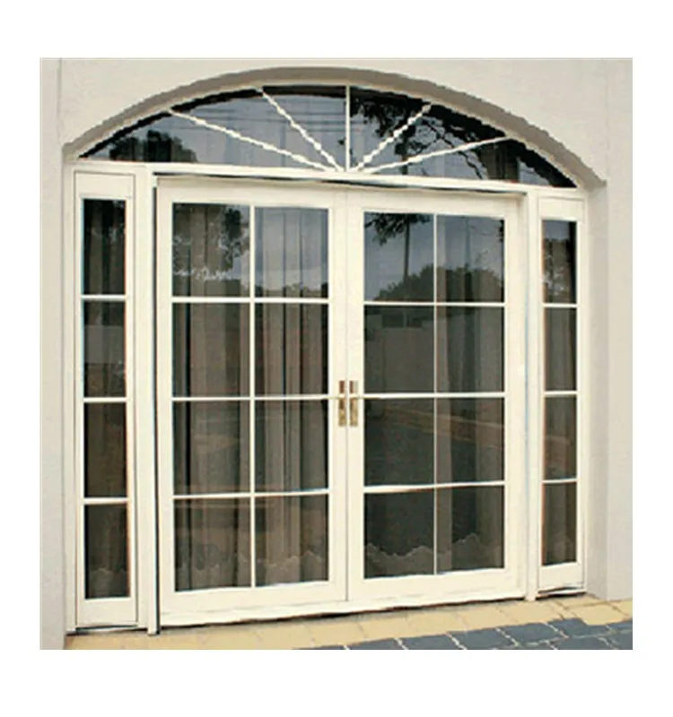 Arched Casement Window with Handle American Style Aluminum Swing Graphic Design for Home Decoration Stainless Steel Horizontal