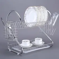 household storage adjustable dish dish rack for kitchen