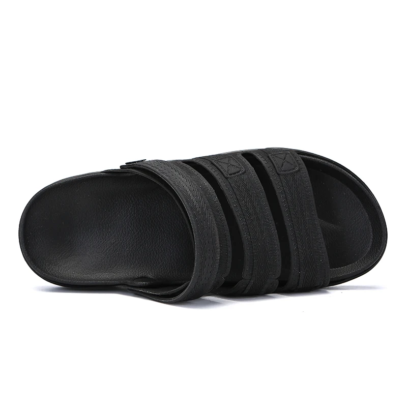 factory beach EVA  men jelly clog shoes men casual sandals Pure black clogs shoes
