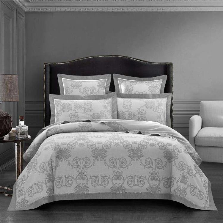 Оптовая продажа дешевых 240x250 см 85% модал 15% Графен 60x80s 300TC жаккардовые простыни оптом