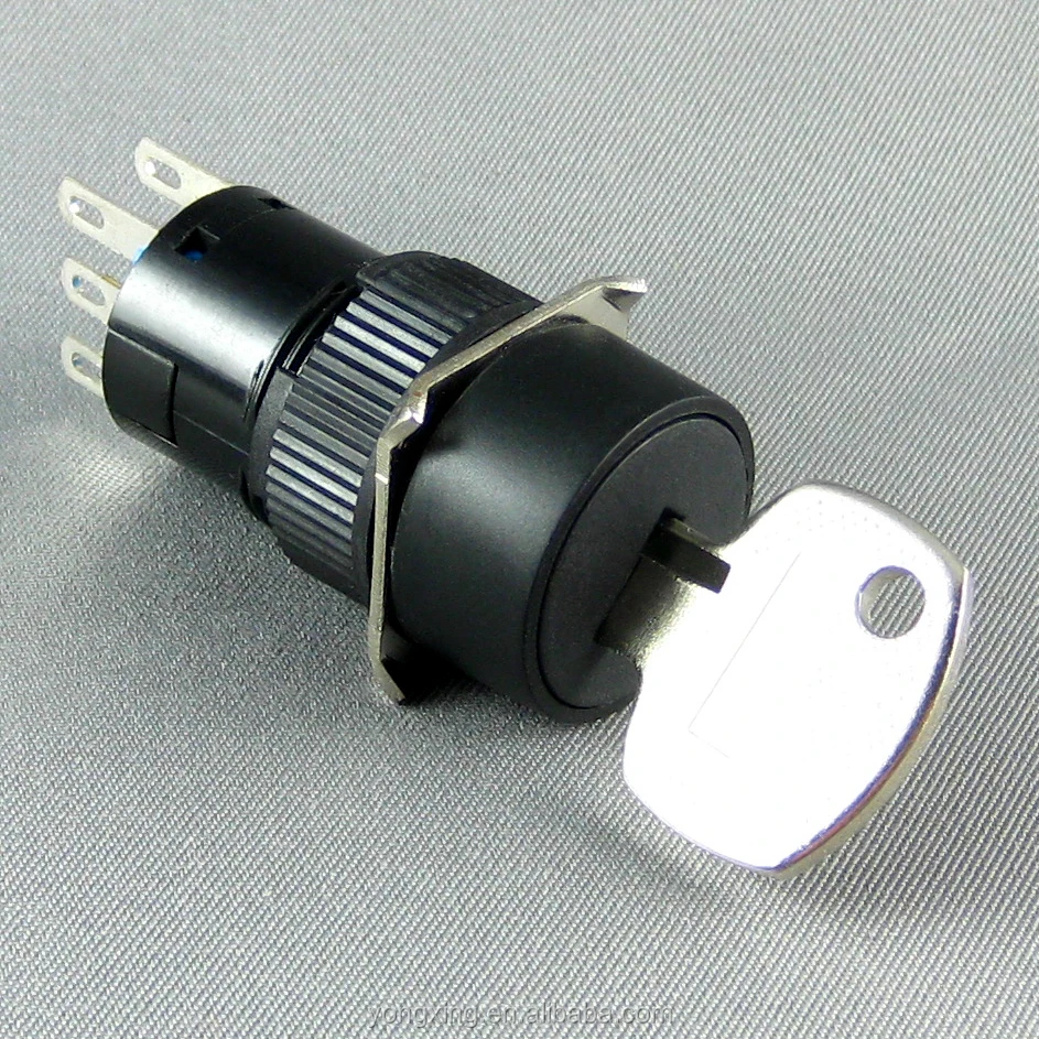 3-позиционный защелкивающийся дверной замок высокой безопасности IP40 диаметр 16 мм 3 А 250 В переменного тока ротационный