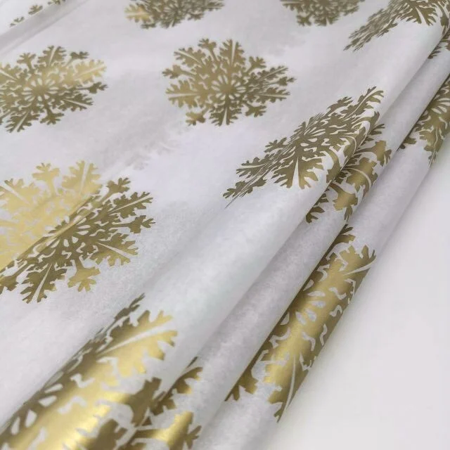 
Luxury Gold 18gsm Tissue Paper Wrapping Tissue Paper Wood Pulp Specialty Paper Offset Printing 100% Virgin Wood Pulp 