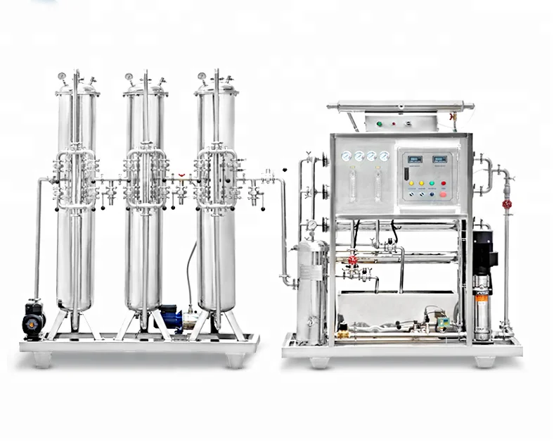 SS FRP RO PURE DRINKING WATER PRODUCTION WATER TREATMENT EQUIPMENT 1000LPH