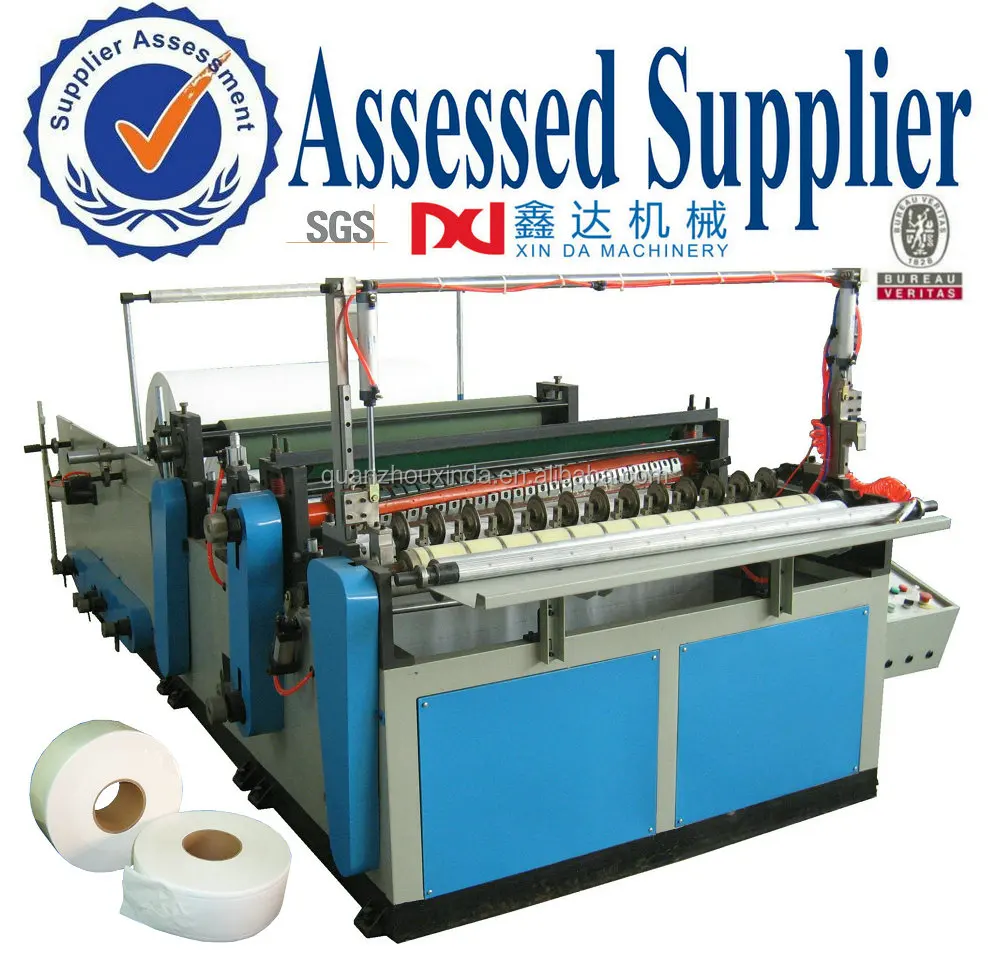 Маленькие бобины туалетной бумаги продольной резки и перемотки машин